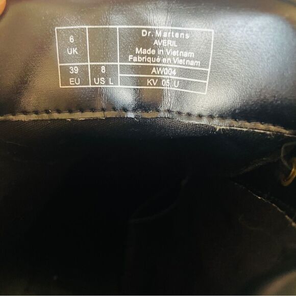 ♥️ Dr. Martens Averil Black Leather Heeled
Platform Boot Women Sz 8 Chunky - Picture 10 of 16